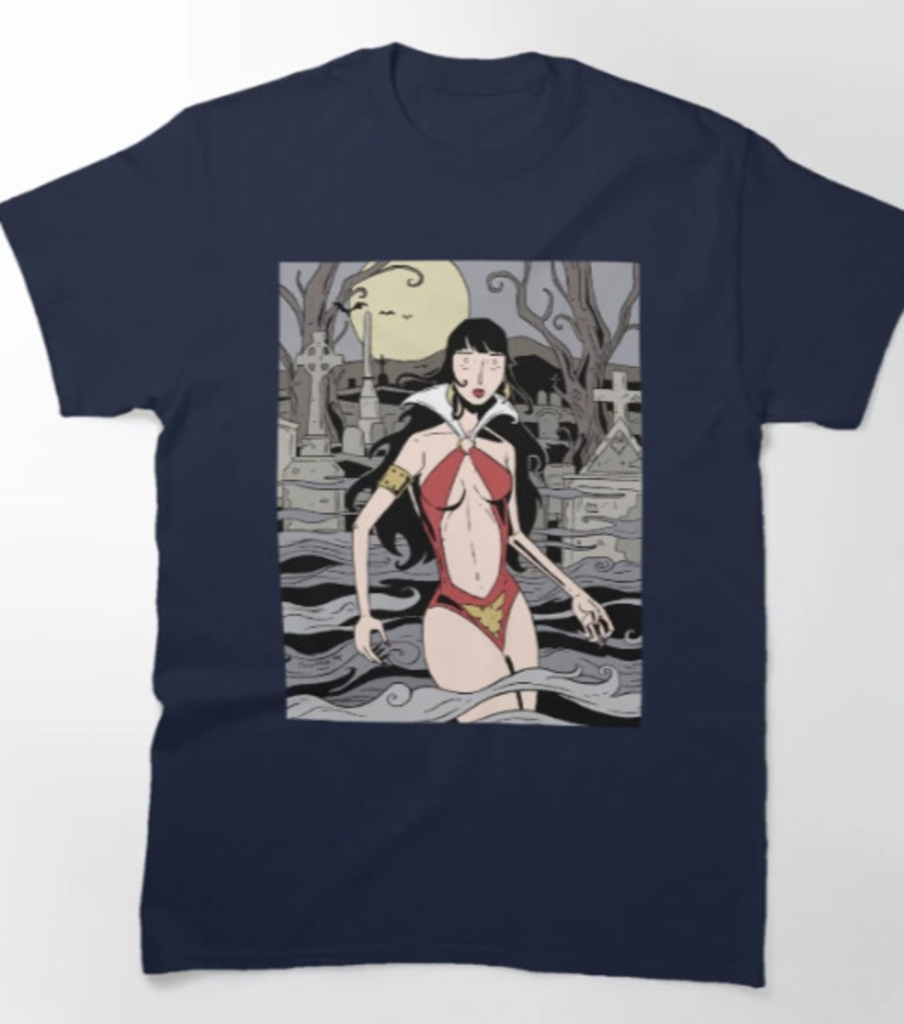Vampirella Navy Classic T Shirt